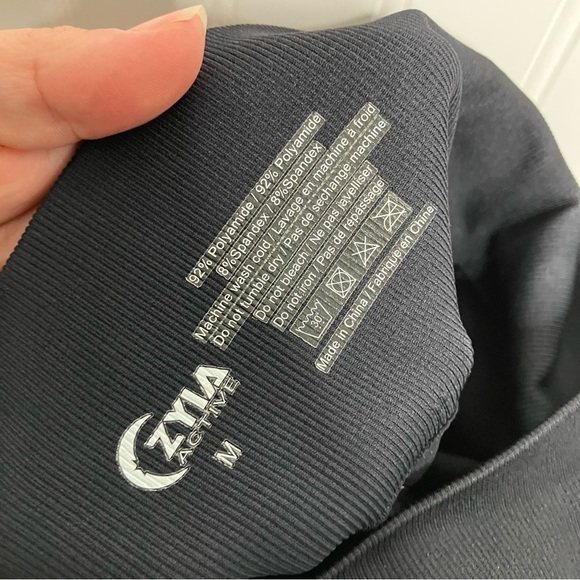 ZYIA Active Leggings Medium Ombré Black White Stretch Gym Athletic - Picture 6 of 6